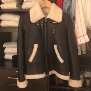 New, Coach shearling leather jacket. Runs small.
